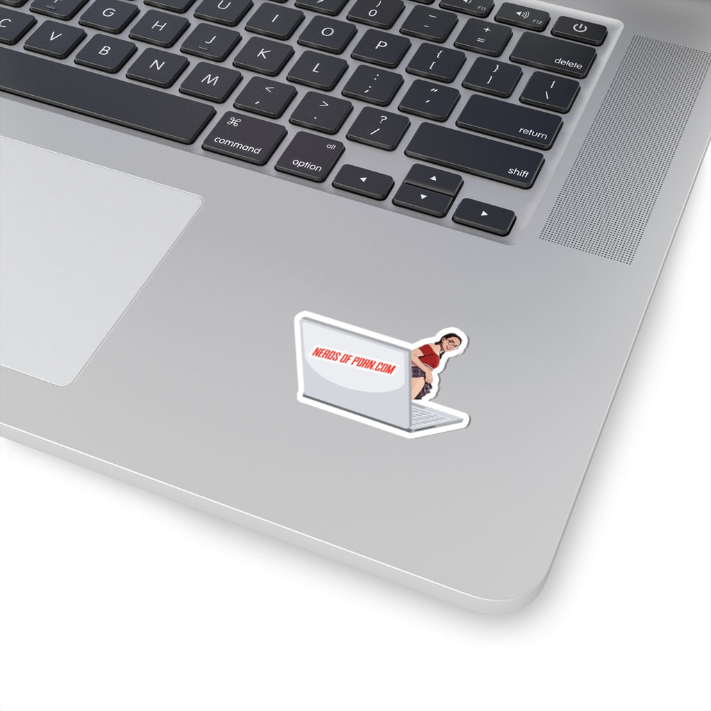 NOP Mascot Logo Sticker (red, white)