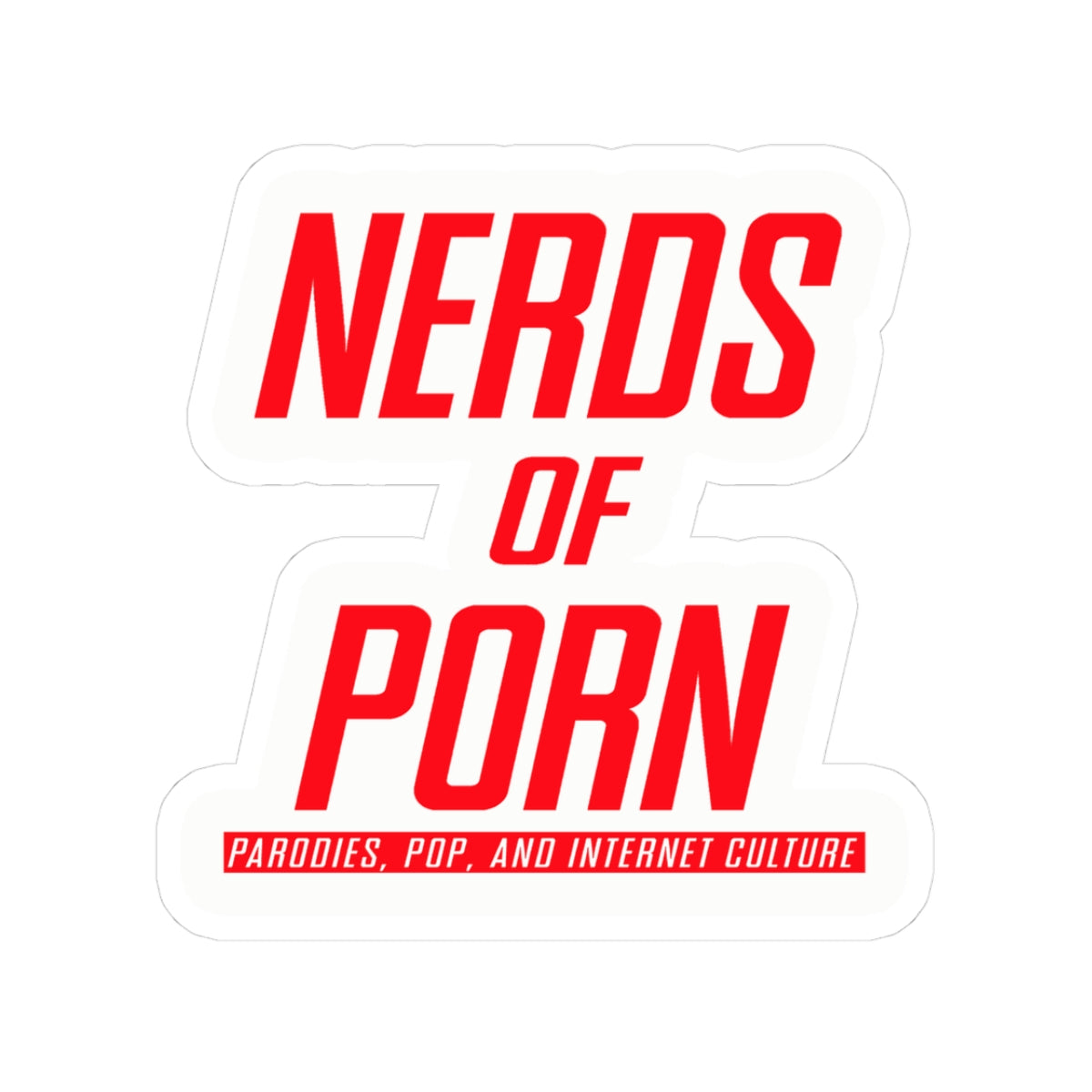 NOP Logo Sticker (red, white)