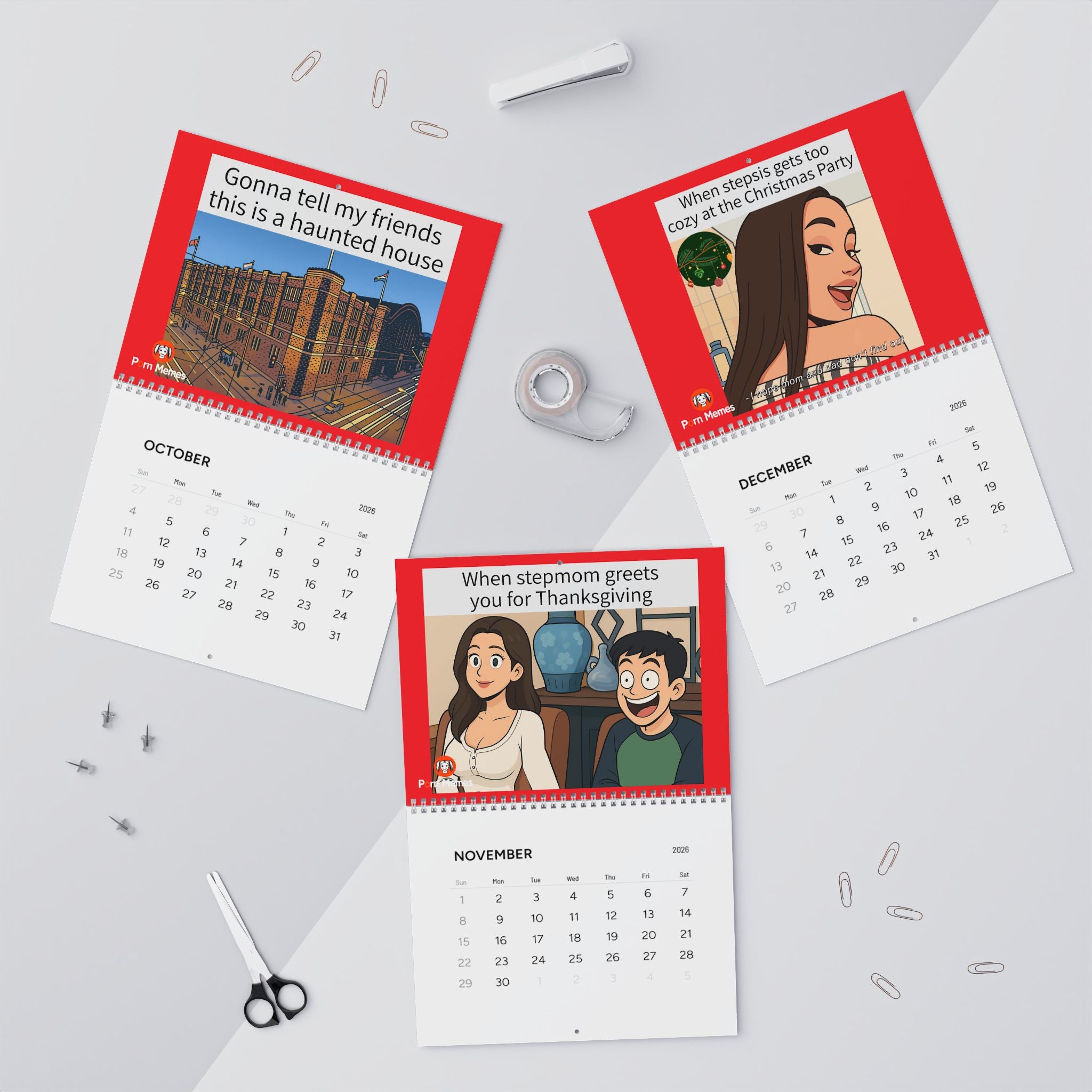 P Memes Wall Calendar (2026)